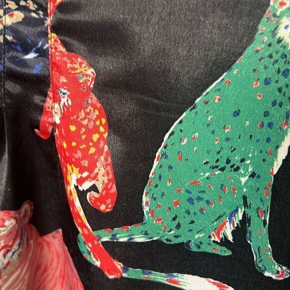 Zara Satin Tiger Print Mini Dress - Picture 7 of 8